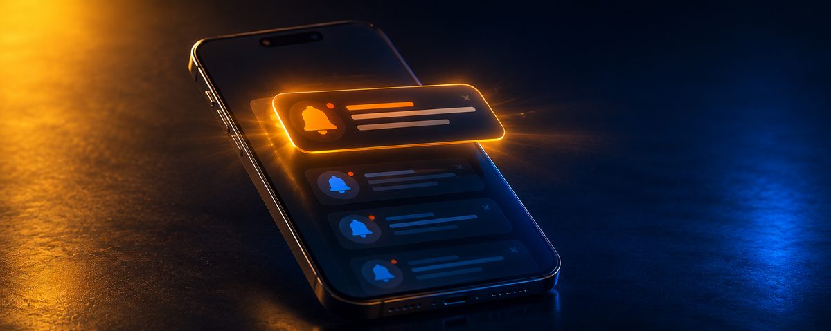 Notificação de nova multa em smartphone